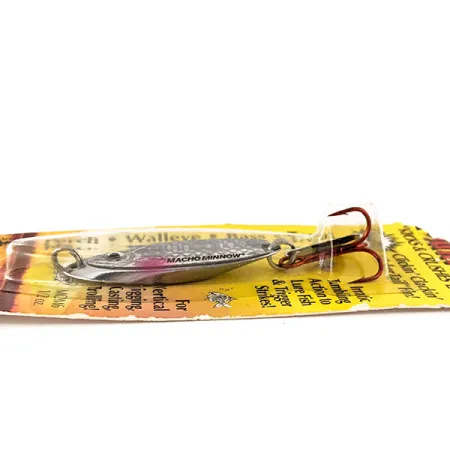 Northland Macho Minnow Jig Lure, 1/2oz Nickel / Rainbow Fish fishing spoon #11341