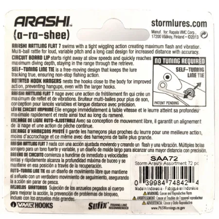 Storm Arashi Rattling Flat 7, 2/5oz fishing lure #11347