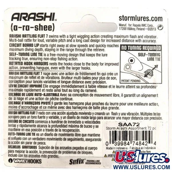 Storm Arashi Rattling Flat 7, 2/5oz fishing lure #11347