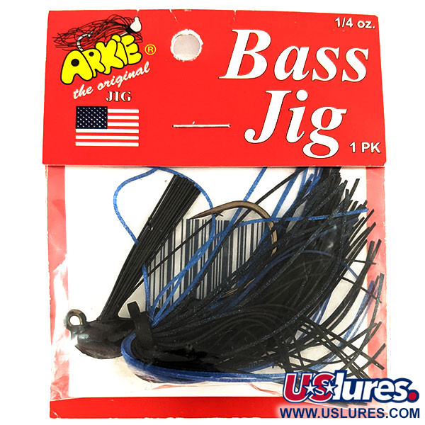  Arkie Lures Weedless Arkie Bass Jig, 1/4oz Black / Blue fishing #11353