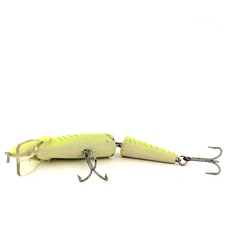 Vintage The Producers Finnigan's Minnow Jointed UV, 1/2oz Chartreuse fishing lure #11357