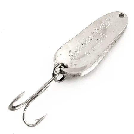 Vintage Pecos River Spinno-King 00, 1/4oz Nickel fishing spoon #11360