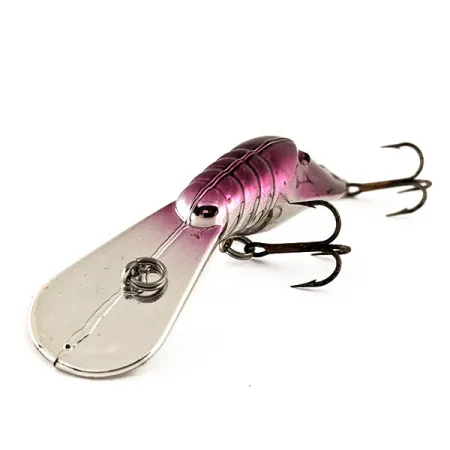 Vintage Norman B.H Bass Magnet, 1/3oz Purple / Silver fishing lure #11362