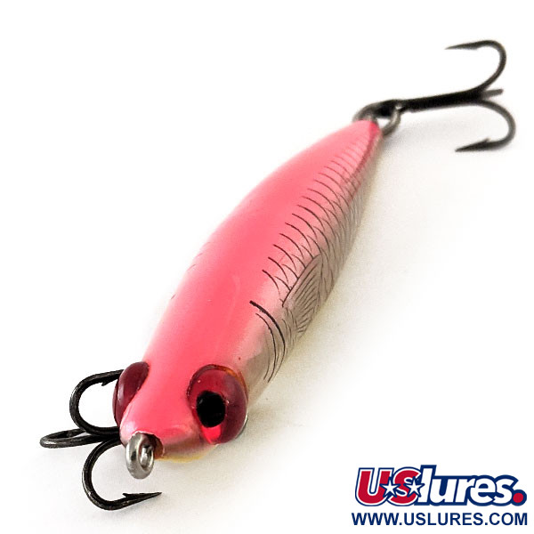 Vintage  L&S Bait Mirro lure Mirrolure Catch 2000, 3/5oz Pink fishing lure #11381