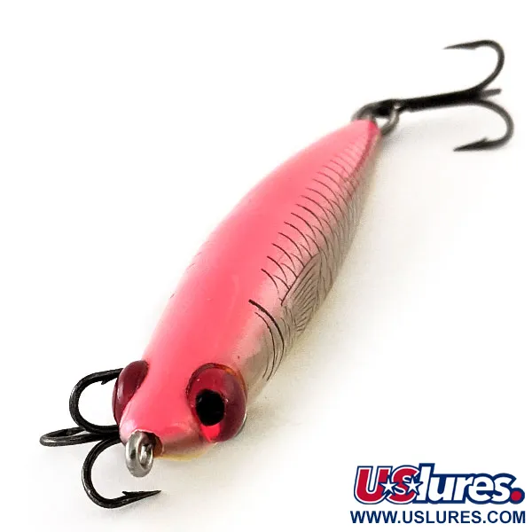 Vintage  L&S Bait Mirro lure Mirrolure Catch 2000, 3/5oz Pink fishing lure #11381