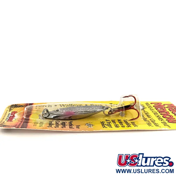 Northland Macho Minnow Jig Lure , 1/2oz Rainbow Silver fishing spoon #11393