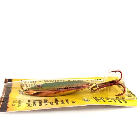 Northland Macho Minnow Jig Lure , 1/2oz Red / Green / Gold fishing spoon #11395