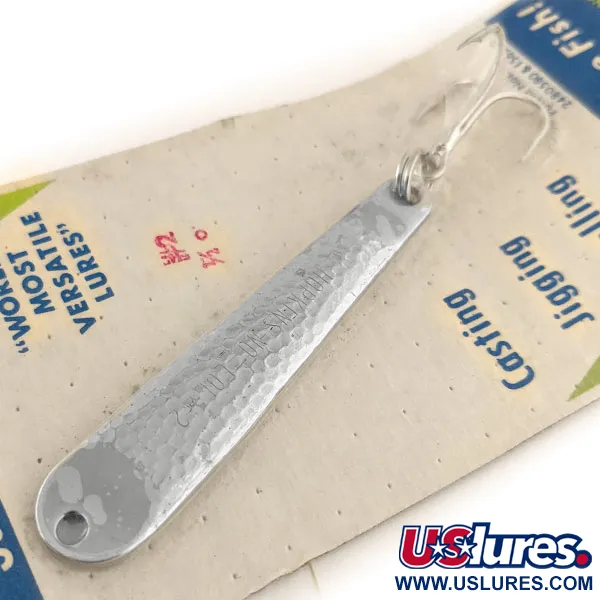 Hopkins No=Eql, 1/2oz Hammered Nickel fishing spoon #11401