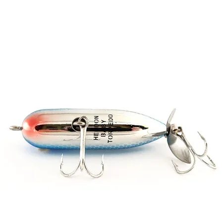 Heddon Baby Torpedo, 1/4oz Silver / Blue fishing lure #11402