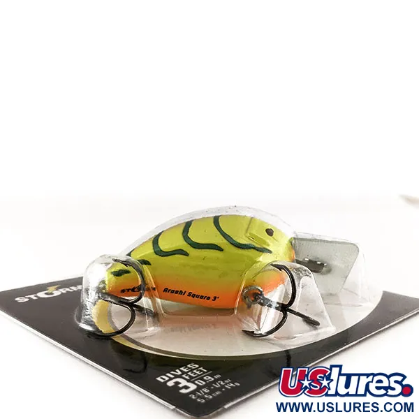 Storm Arashi Silent Square 3 UV, 1/2oz Mossy Chartreuse Craw fishing lure #11413