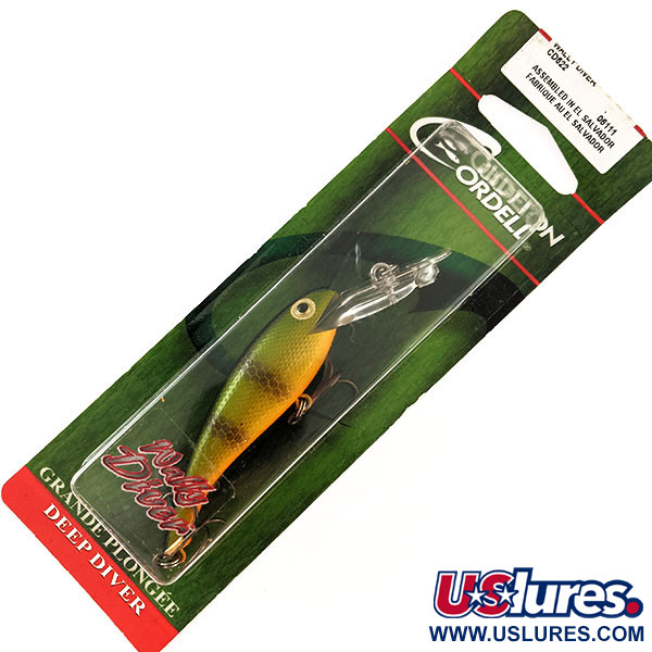 Cotton Cordell Wally Diver, 1/4oz Tiger fishing lure #11418