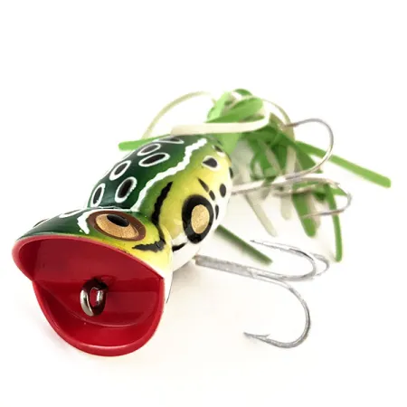 Fred Arbogast Hula Popper, 1/2oz Frog fishing lure #11426