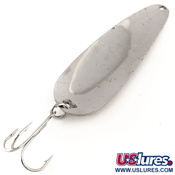 Vintage  Worth Chippewa Steel Spoon, 3/5oz Hammered Nickel fishing spoon #11435