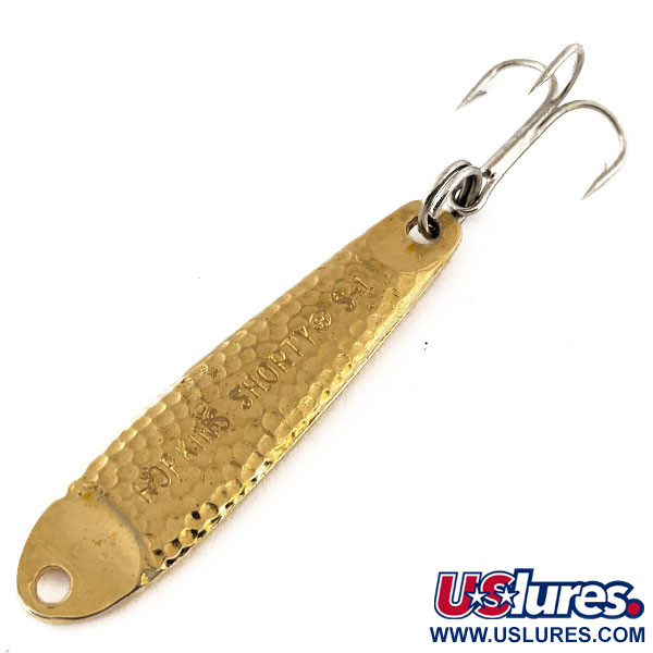 Vintage   Hopkins s1 Jig Lure, 1/3oz Hammered Gold fishing spoon #11442