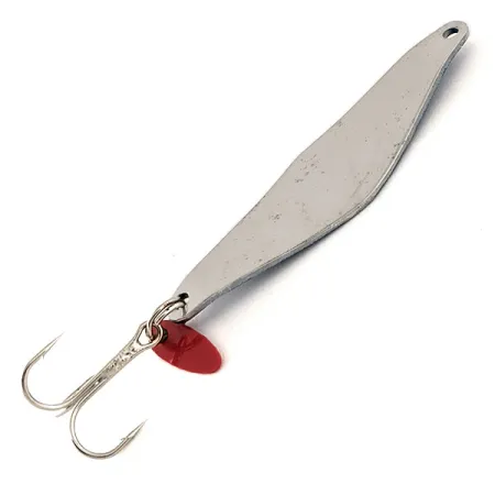 Vintage Bay de Noc Do-Jigger #5, 1/2oz Nickel / Blue fishing spoon #11444