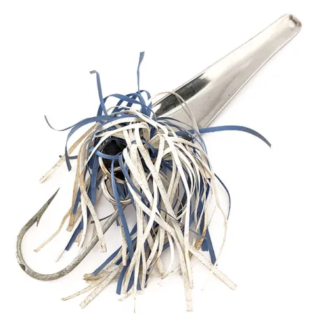 Vintage Arnold Tackle Chinco Troller Salmon, 3/5oz Nickel / purple fishing spoon #11452