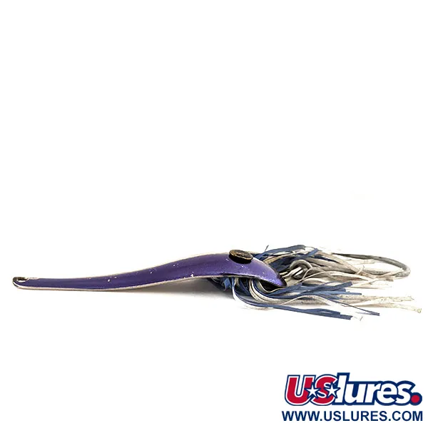 Vintage  Arnold Tackle Chinco Troller Salmon, 3/5oz Nickel / purple fishing spoon #11452