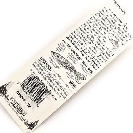 Northland Macho Minnow Jig Lure , 1/2oz Rainbow Silver fishing spoon #11456