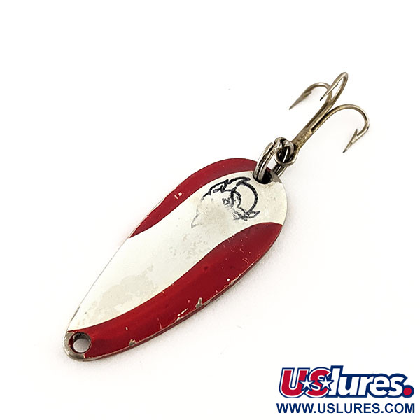 Vintage  Eppinger Dardevle Midget, 3/16oz Red / White / Nickel fishing spoon #11465