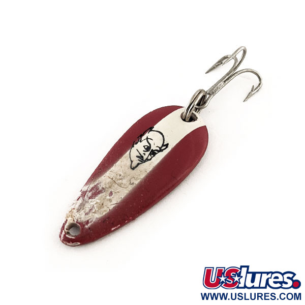 Vintage  Eppinger Dardevle Midget, 3/16oz Red / White / Nickel fishing spoon #11468