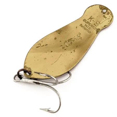 Vintage K-B Bait K-B Spoon 3, 1oz Red / White / Brass fishing spoon #11472