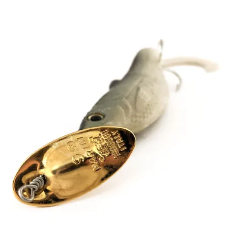 Panther Martin 9 Double Trouble with soft bait, 3/4oz Gold spinning lure #11480
