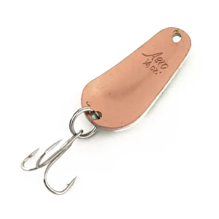 Vintage Aeroplane Spinner Aero, 1/4oz Green / White / Copper fishing spoon #11744