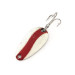 Vintage   Len Thompson #6, 1/8oz Red / White / Brass fishing spoon #11497