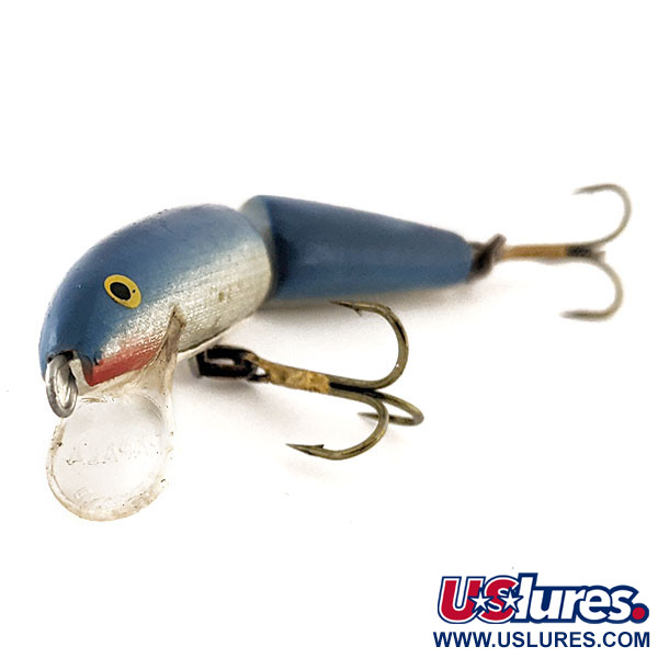 Vintage Rapala Jointed J7, 1/8oz SB (Silver Blue) fishing lure #15767
