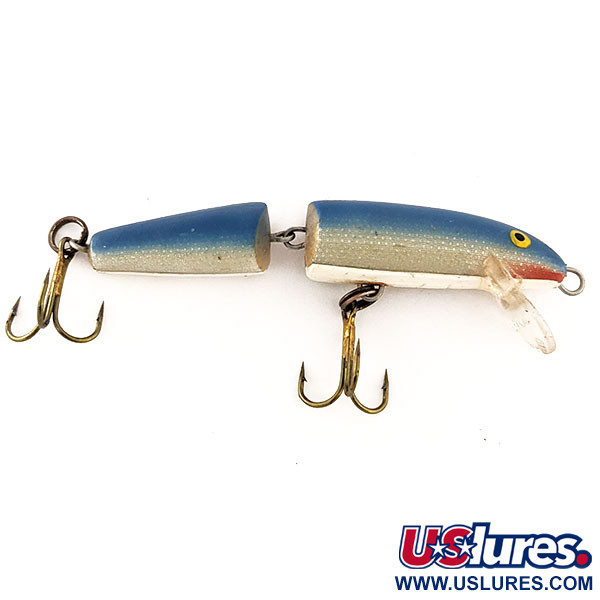 Vintage Rapala Jointed J7, 1/8oz SB (Silver Blue) fishing lure #11514