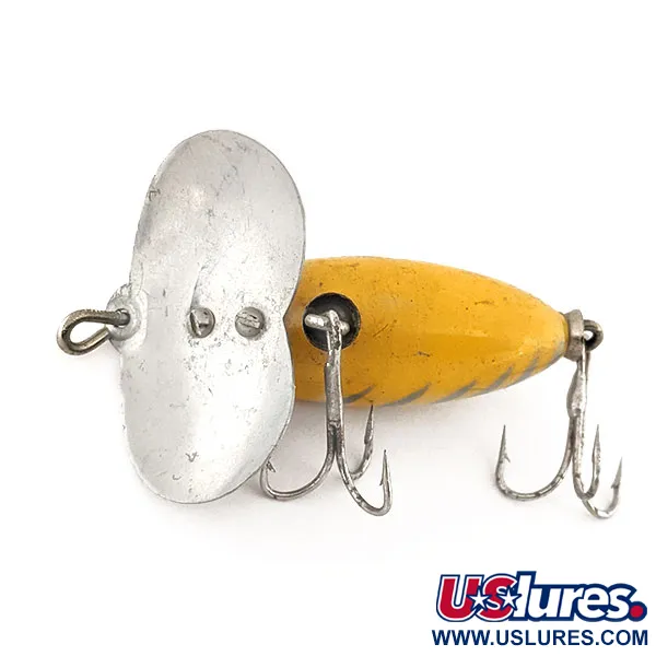 Vintage Kmart Kresge #304, 3/16oz Yellow fishing lure #11522
