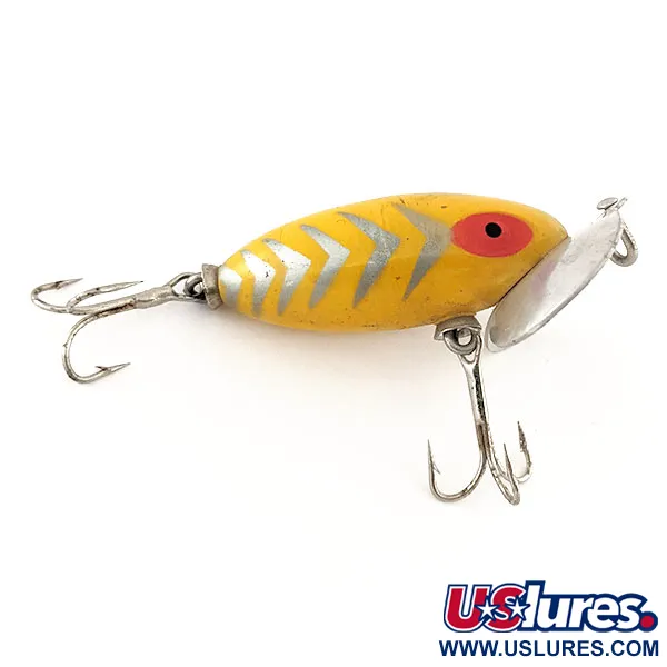 Vintage Kmart Kresge #304, 3/16oz Yellow fishing lure #11522