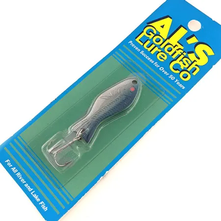 Al's gold fish, 1/4oz Nickel / Blue fishing spoon #11524