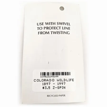 Vintage Z-RAY Lures Z-Spin Anniversary, 3/16oz Silver / Blue / Gold spinning lure #11525