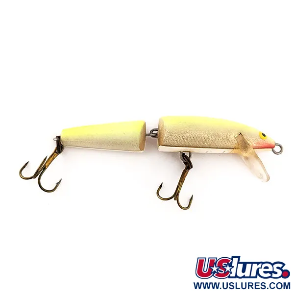 Vintage Rapala Jointed J9, 1/4oz Chartreuse fishing lure #11572