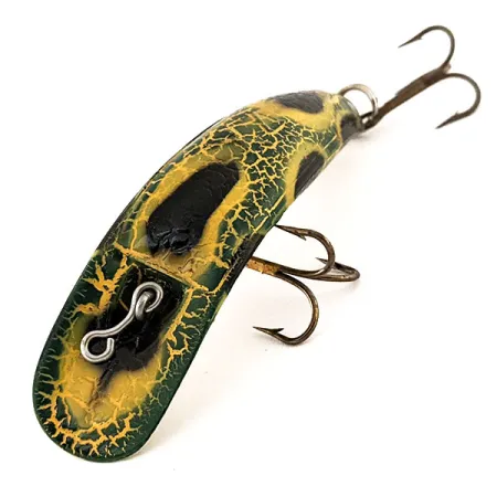 Vintage Yakima Bait FlatFish X4, 3/16oz Frog fishing lure #11581