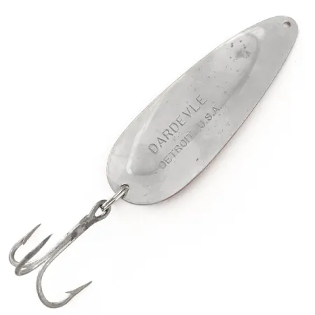 Vintage Eppinger Dardevle , 1oz Red / White / Nickel fishing spoon #11582