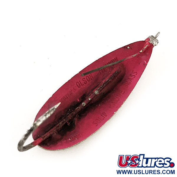 Vintage   Weedless Herter's Olson Minnow, 2/5oz Nickel / Red fishing spoon #11593