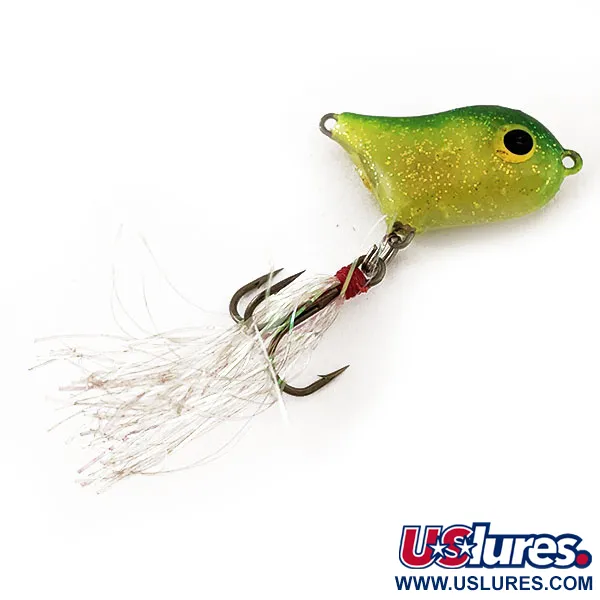 Vintage   Norman Front Runner, 1/16oz Yellow / Green fishing spoon #11599