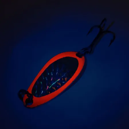 Vintage Luhr Jensen Little Jewel UV, 1/4oz Red fishing spoon #11626