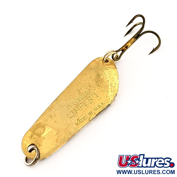 Vintage   Pflueger Limper #1, 1/4oz Gold fishing spoon #11629