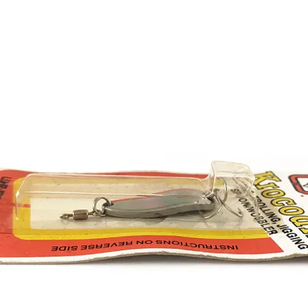 Luhr Jensen Krocodile, 1/4oz Nickel / Red fishing spoon #11635