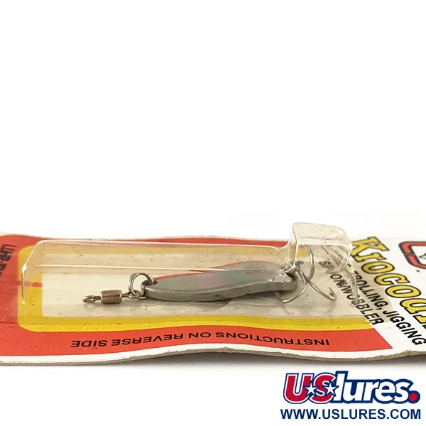 Luhr Jensen Krocodile, 1/4oz Nickel / Red fishing spoon #11635