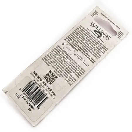 Williams Flasher F1, 1/3oz Silver / Blue fishing spoon #11645