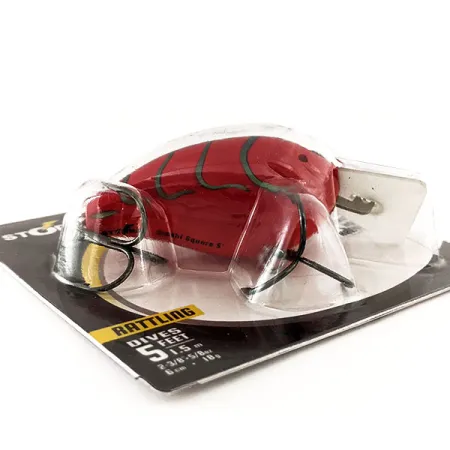 Storm Arashi Rattling Square 5, 2/3oz Red Craw fishing lure #11672