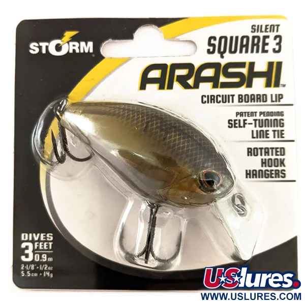 Storm Arashi Silent Square 3, 1/2oz Ghost Hitch fishing lure #11676