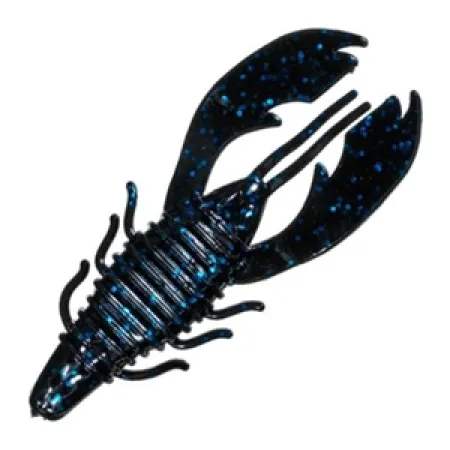Berkley Havoc Craw Fatty 8pcs soft bait, Black Blue Fleck fishing #11699