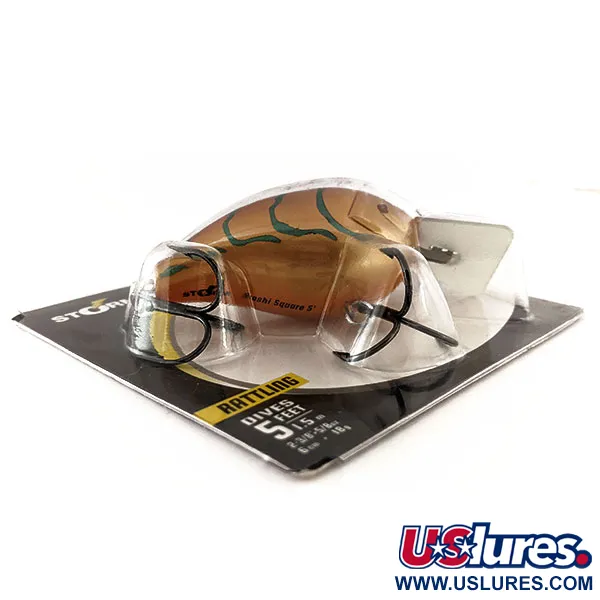 Storm Arashi Rattling Square 5, 2/3oz Rusty Craw fishing lure #11709