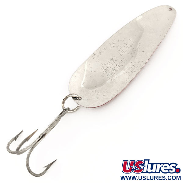Vintage  Eppinger Dardevle Koho Devle, 1 1/3oz Red / White / Nickel fishing spoon #11722