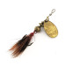 Vintage   Mepps Aglia 0 dressed - squirrel tail, 3/32oz Brass spinning lure #11729